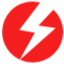 Red and black lightning bolt icon used as a brand accent.